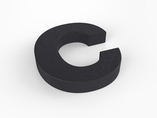 Plastic letter C