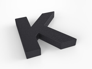 Plastic letter K