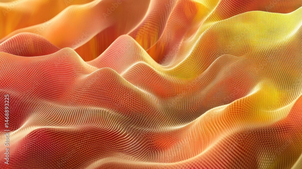 Poster fluid lines flowing lines with smooth transitions and vibrant color palettes. generative ai