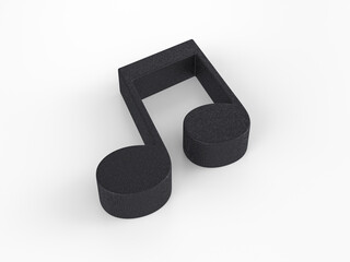 Plastic music note symbol