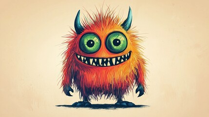 Fototapeta premium Fluffy Monster Digital Art