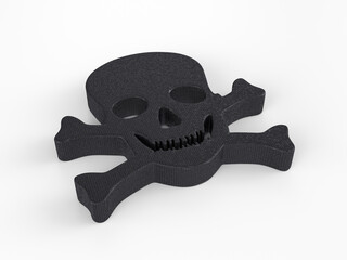 Plastic skull symbol