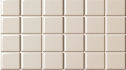 Fototapeta premium Beige square tiles create a smooth surface design.