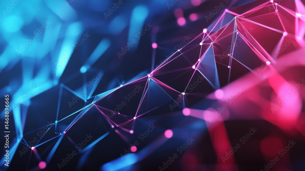 Poster abstract digital shield protection concept. cybersecurity and data security low polygonal graphic de