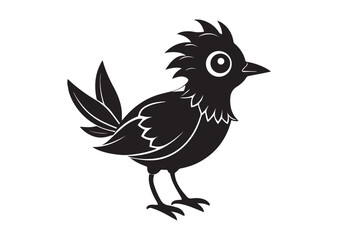 Fototapeta premium Cartoon Bird Silhouette Vector
