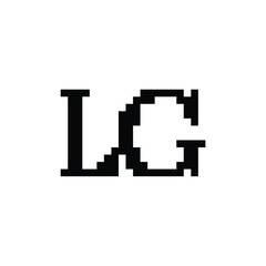 Obraz premium LG monogram logo design letter text name symbol monochrome logotype alphabet character simple logo