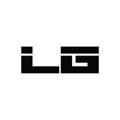 LG monogram logo design letter text name symbol monochrome logotype alphabet character simple logo