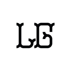 LG monogram logo design letter text name symbol monochrome logotype alphabet character simple logo