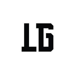 LG monogram logo design letter text name symbol monochrome logotype alphabet character simple logo
