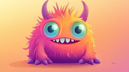 Fluffy Monster Smiling Portrait
