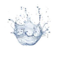 Water splash captured in high detail on a transparent background, showcasing dynamic motion and clarity, water splash isolated on transparent background