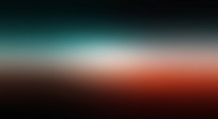 Fototapeta premium Abstract Gradient Horizon of Teal and Earthy Reds, Evoking Natural Serenity