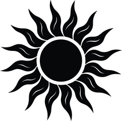 blazing sun icon vector illustration