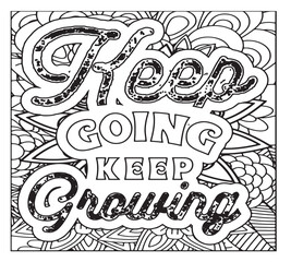 Obraz premium Motivational Quotes Coloring Pages For KDP