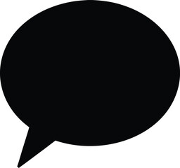 Chat Speech Bubble Silhouette Icon Vector Illustration