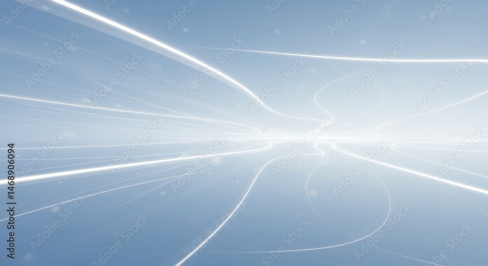 Poster abstract blue light lines and futuristic background with motion trails effect