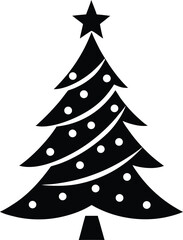 Christmas Tree Icon Vector Illustration