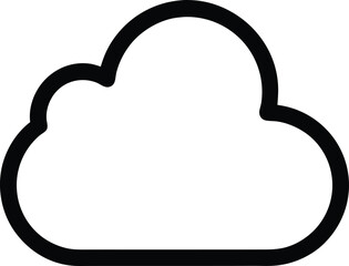 Cloud Outline Icon Vector Illustration