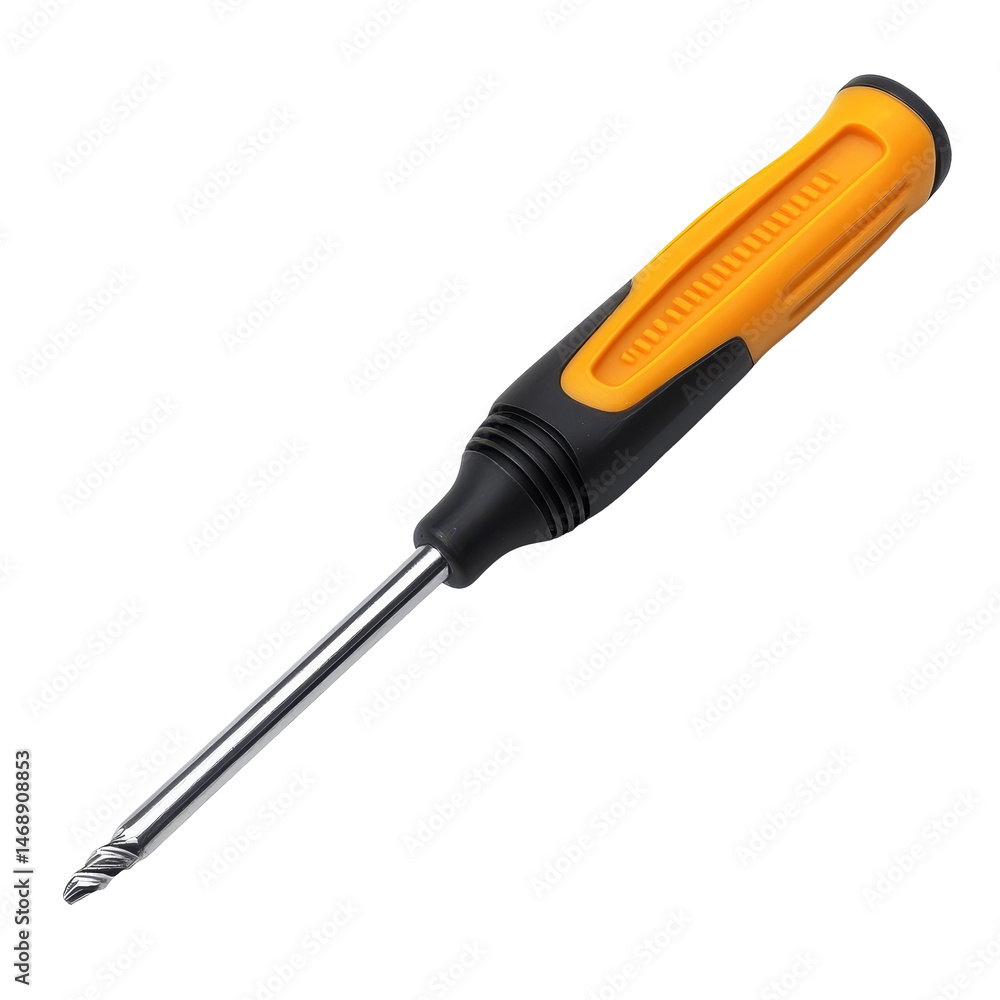 Poster using a screwdriver to check a light in a workshop setting with a focus on tool functionality, screw