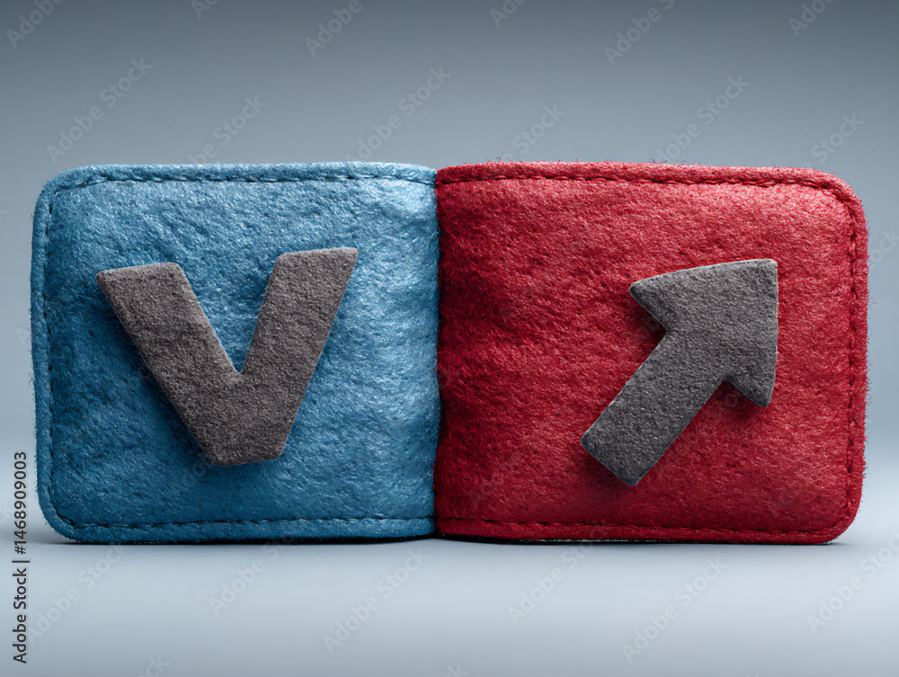 Poster a digital illustration of an empty wallet with a falling arrow, followed by a gradually filling wallet with a rising arrow. neutral background.