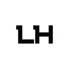 LH monogram logo design letter text name symbol monochrome logotype alphabet character simple logo