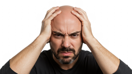 Man in distress transparent background