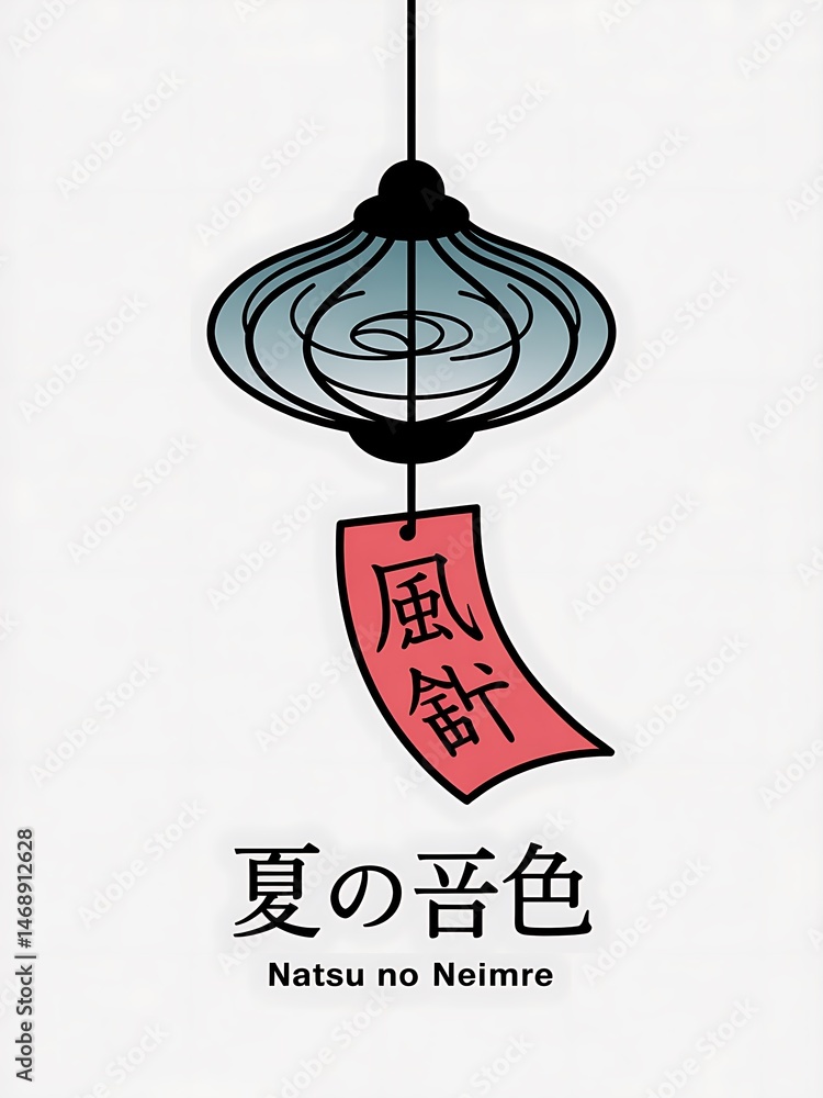 Poster elegant graphic depiction of a crane in flight with pine branches, set against calligraphy script.