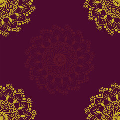 Decorative ornamental rangoli design in many colors. Unique beautiful mandala design made with rangoli colors.