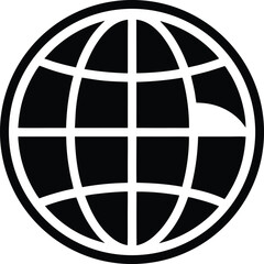Globe World Silhouette Icon Vector Illustration