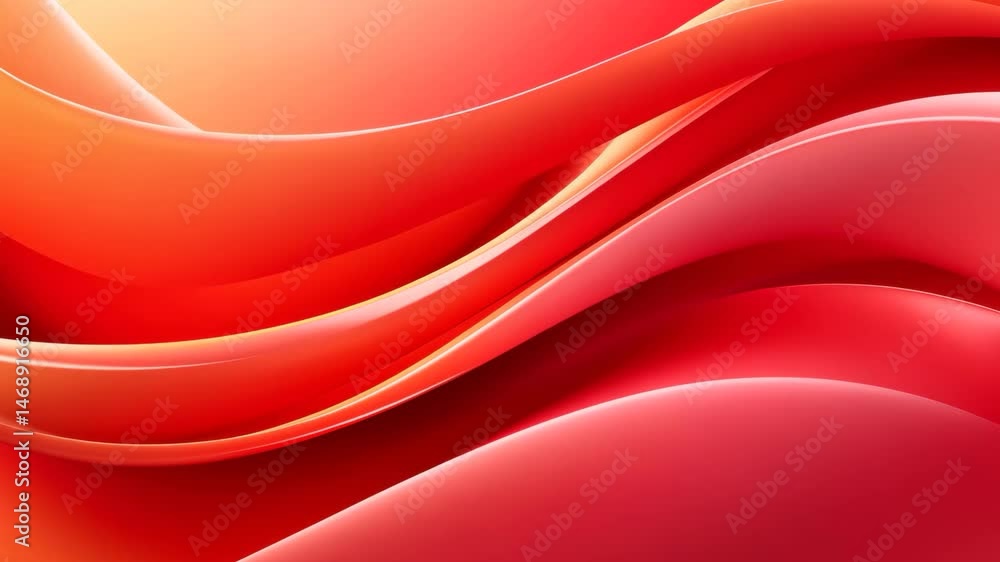 Poster swirling abstract red and orange background with smooth gradient waves art and fluid design with dyn