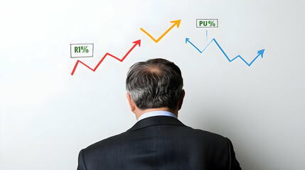 Businessman Reflects On Mixed Growth Charts