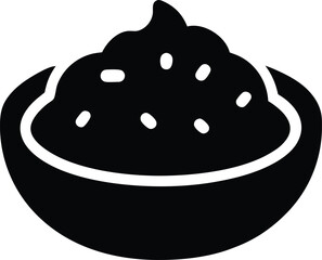 mashed potatoes icon vector illustration