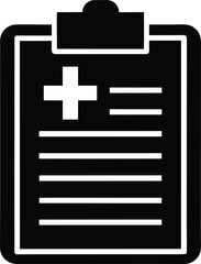 Obraz premium medical report silhouette icon vector illustration