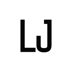 LJ monogram logo design letter text name symbol monochrome logotype alphabet character simple logo