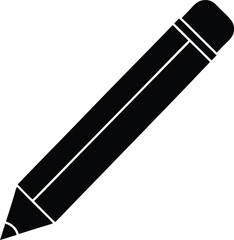Pencil Silhouette Icon Vector Illustration
