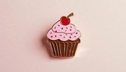 Adorable cupcake-shaped enamel pin, perfect for bakers and dessert lovers Sweet treat accessory , bright, hat accessory