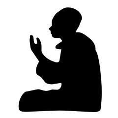 Muslim Pray Silhouette illustration
