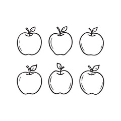 Minimalist sugar apple vector outline drawing artwork