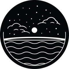 Sky Horizon Icon Vector Illustration