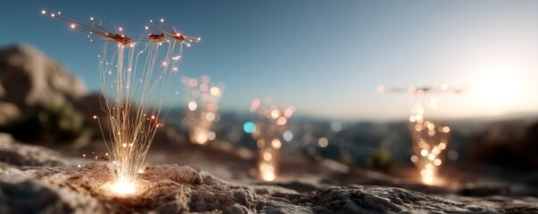 Desert wind event fiber dust landscape gigapixel photography vast environment artistic viewpoint dynamic concept