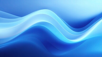 Fototapeta premium Soft Flowing Blue Waves in Abstract Pattern with Motion Effects