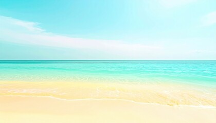 Fototapeta premium Relaxing beach day at crystal blue waters tropical paradise landscape photography tranquil environment aerial view serenity and escape