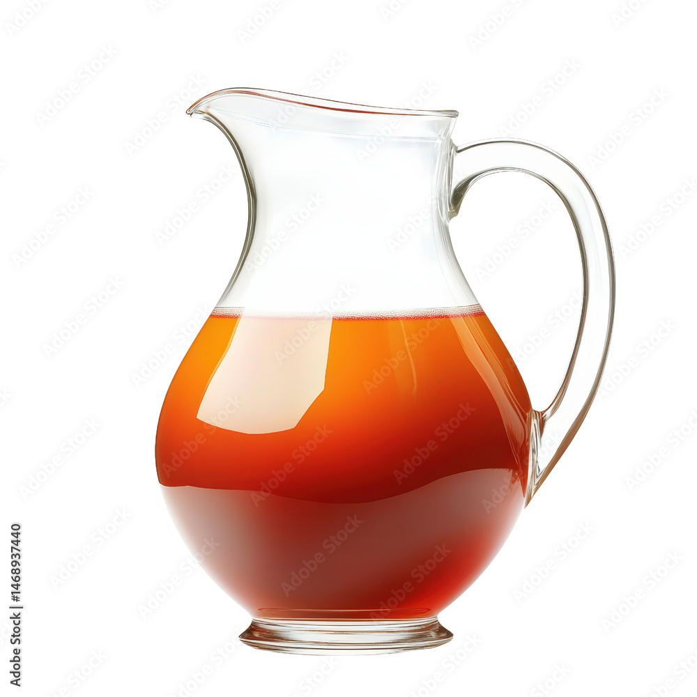 Poster refreshing pitcher of cider with fresh apples and cinnamon sticks perfectly arranged for a cozy autu
