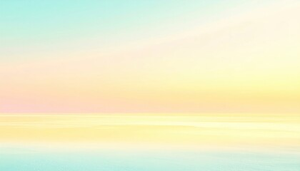 Fototapeta premium Serene sunrise over tranquil waters coastal horizon digital art calming environment wide angle view peaceful concept