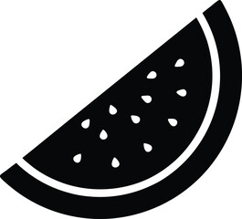 Watermelon Slice Icon Vector Illustration