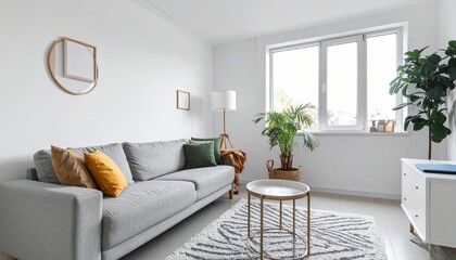 Cozy living room makeover modern home interior design bright environment wide angle home aesthetics