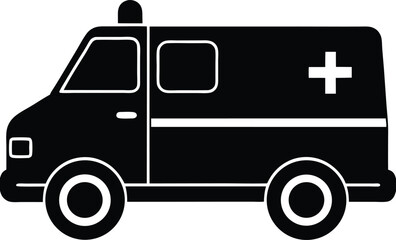 ambulance silhouette icon vector illustration