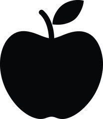 apple stencil icon vector illustration