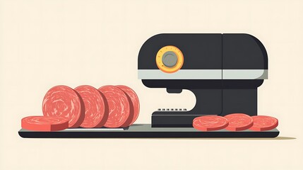 Salami Slicer with Kitchen Appliance.