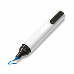 White Marker Pen Blue Paint Illustration